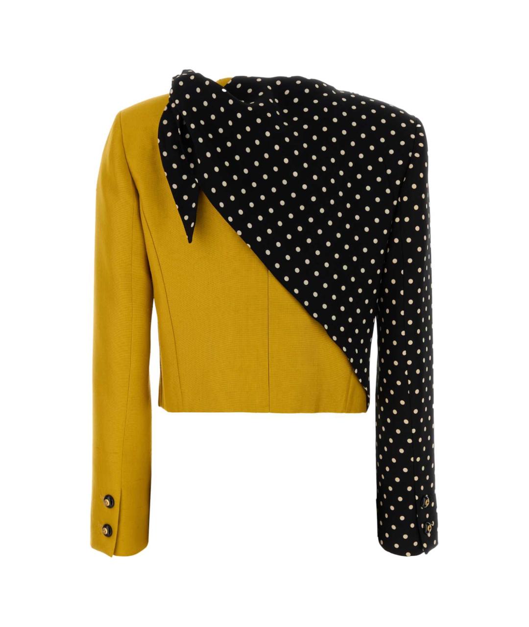 VALENTINO Желтый шелковый жакет/пиджак, фото 2
