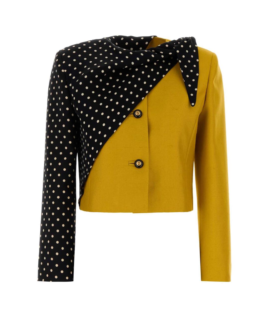 VALENTINO Желтый шелковый жакет/пиджак, фото 1