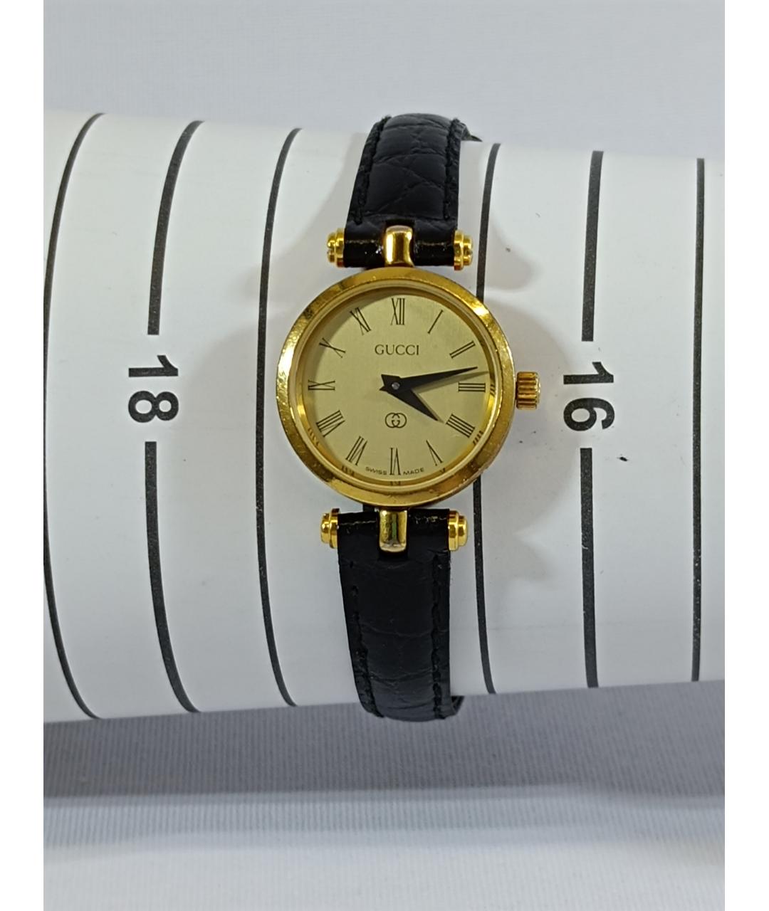 GUCCI Желтые металлические часы, фото 8