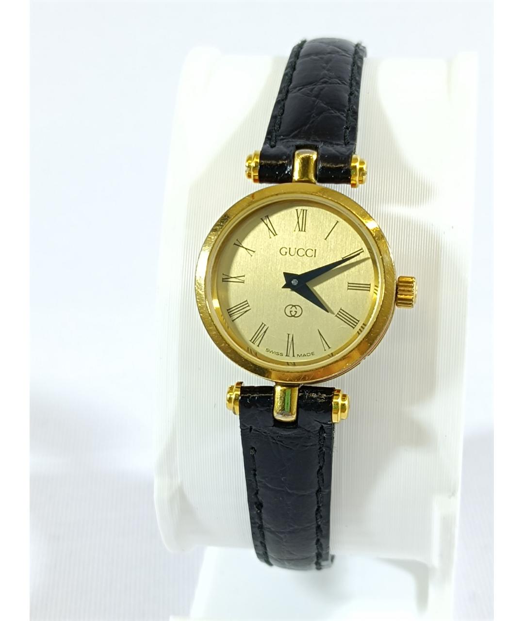 GUCCI Желтые металлические часы, фото 2