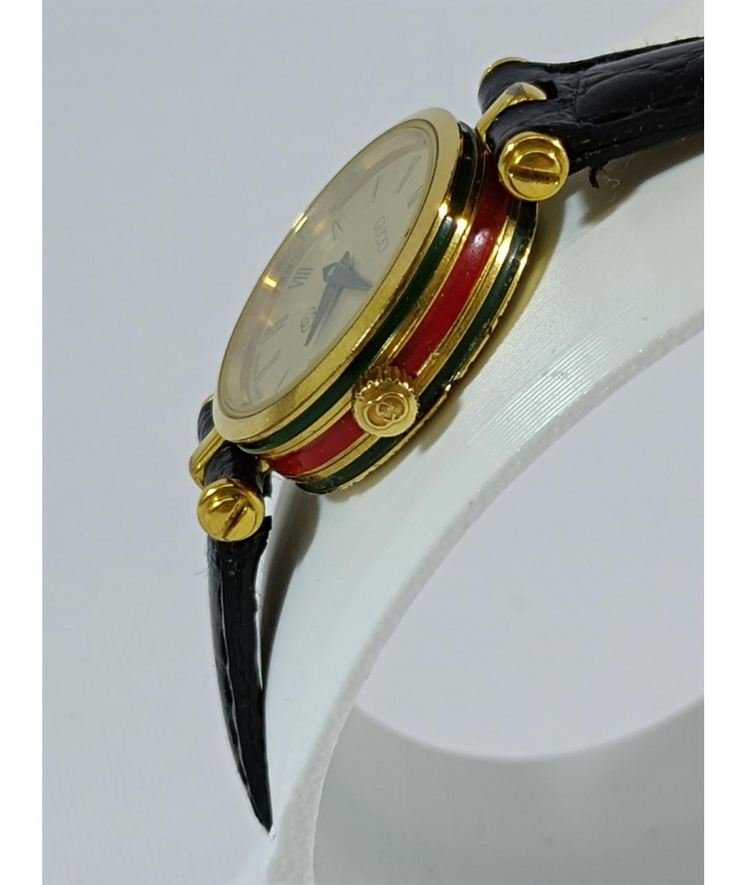 GUCCI Желтые металлические часы, фото 4