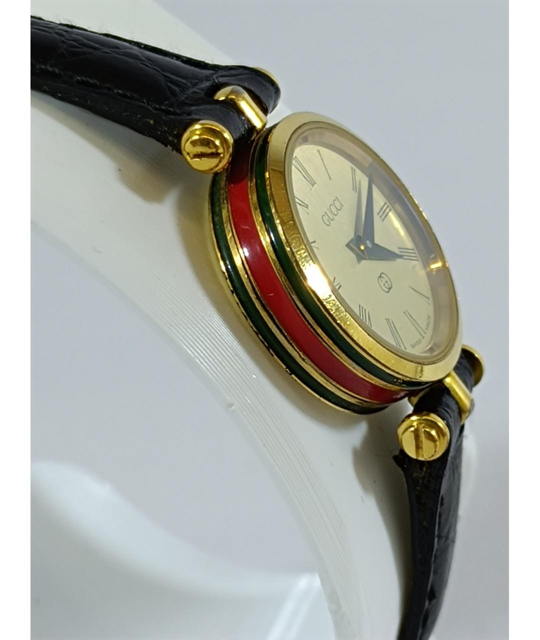 GUCCI Желтые металлические часы, фото 5