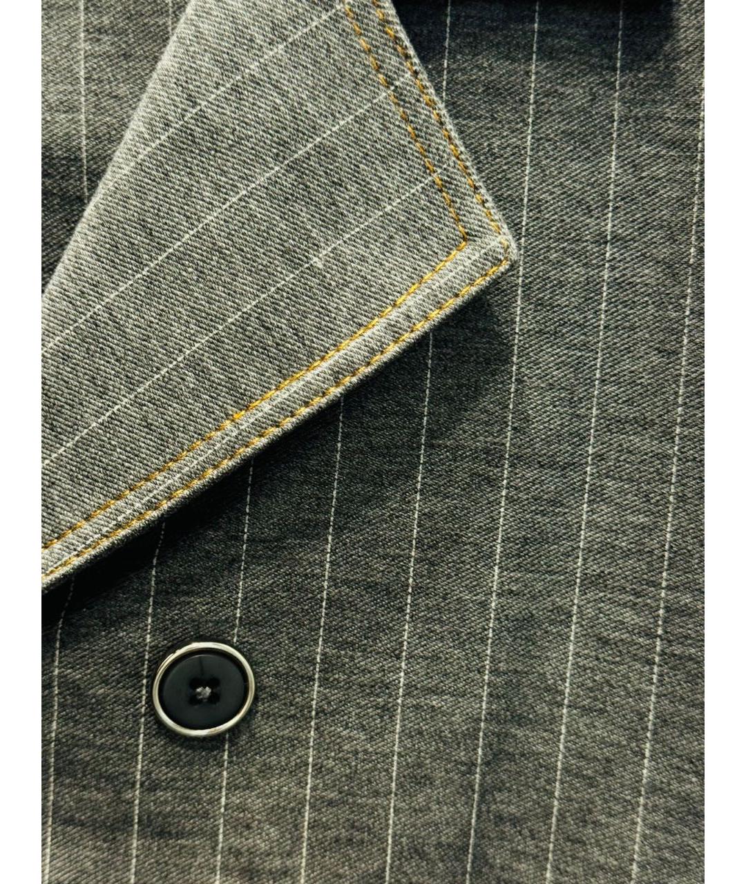 MAX MARA Серый хлопко-эластановый костюм с брюками, фото 3