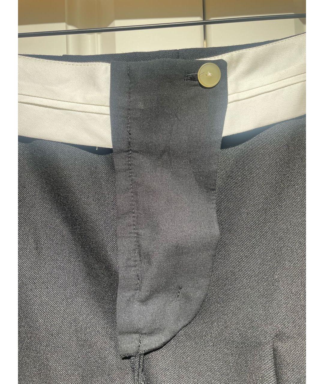 COS Черные шерстяные прямые брюки, фото 4