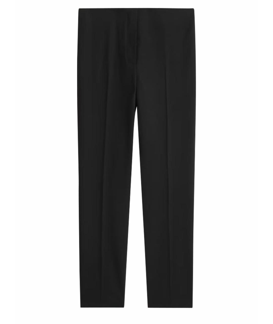 COS Черные шерстяные прямые брюки, фото 1