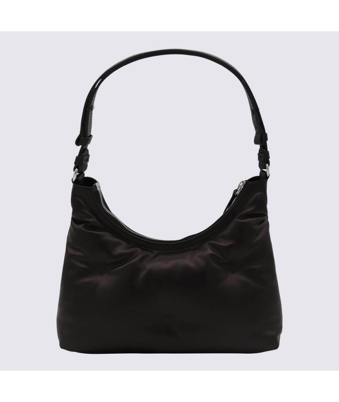 MAISON MARGIELA Черная кожаная сумка через плечо, фото 2