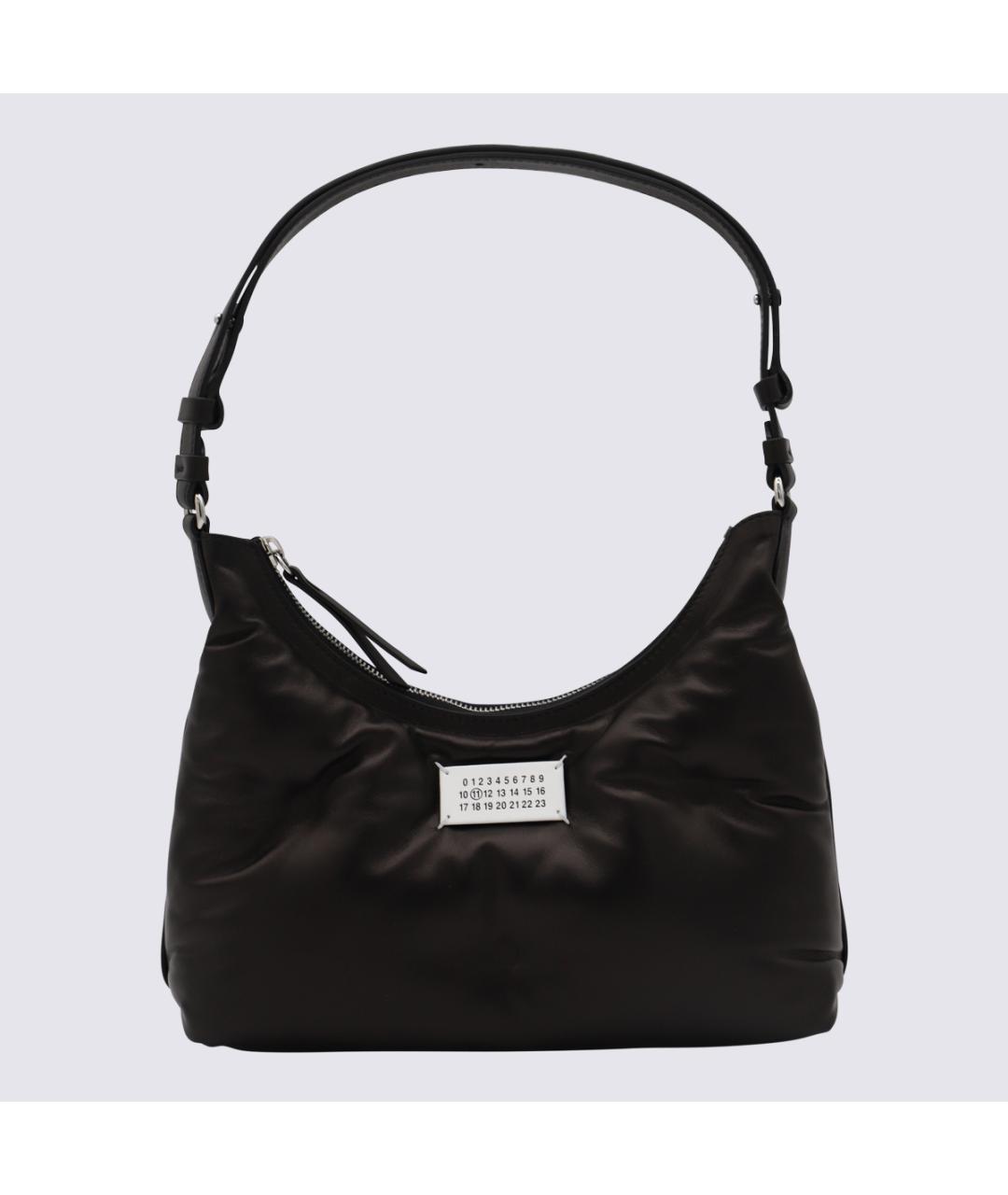 MAISON MARGIELA Черная кожаная сумка через плечо, фото 3