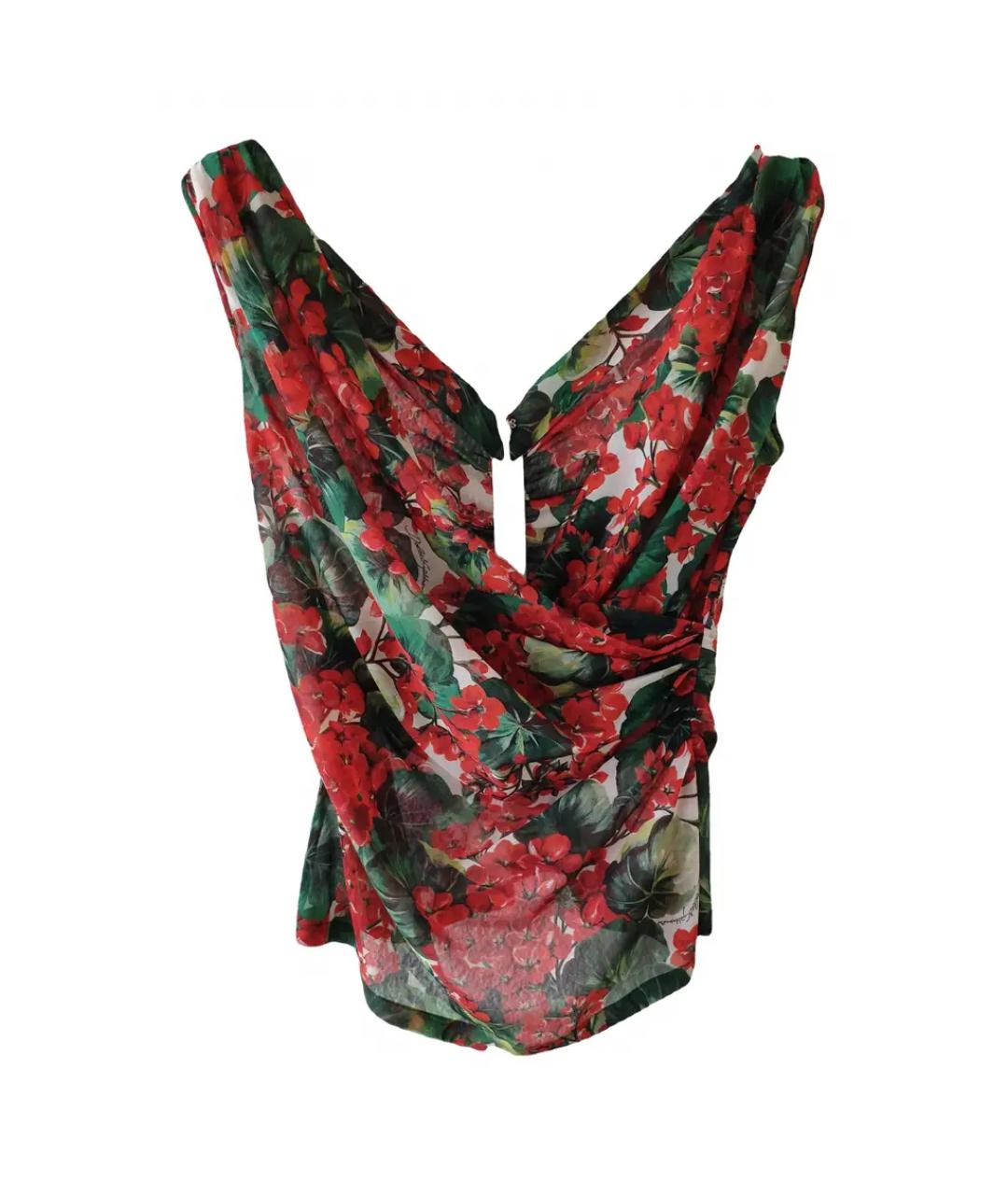 DOLCE&GABBANA Мульти шелковая блузы, фото 1