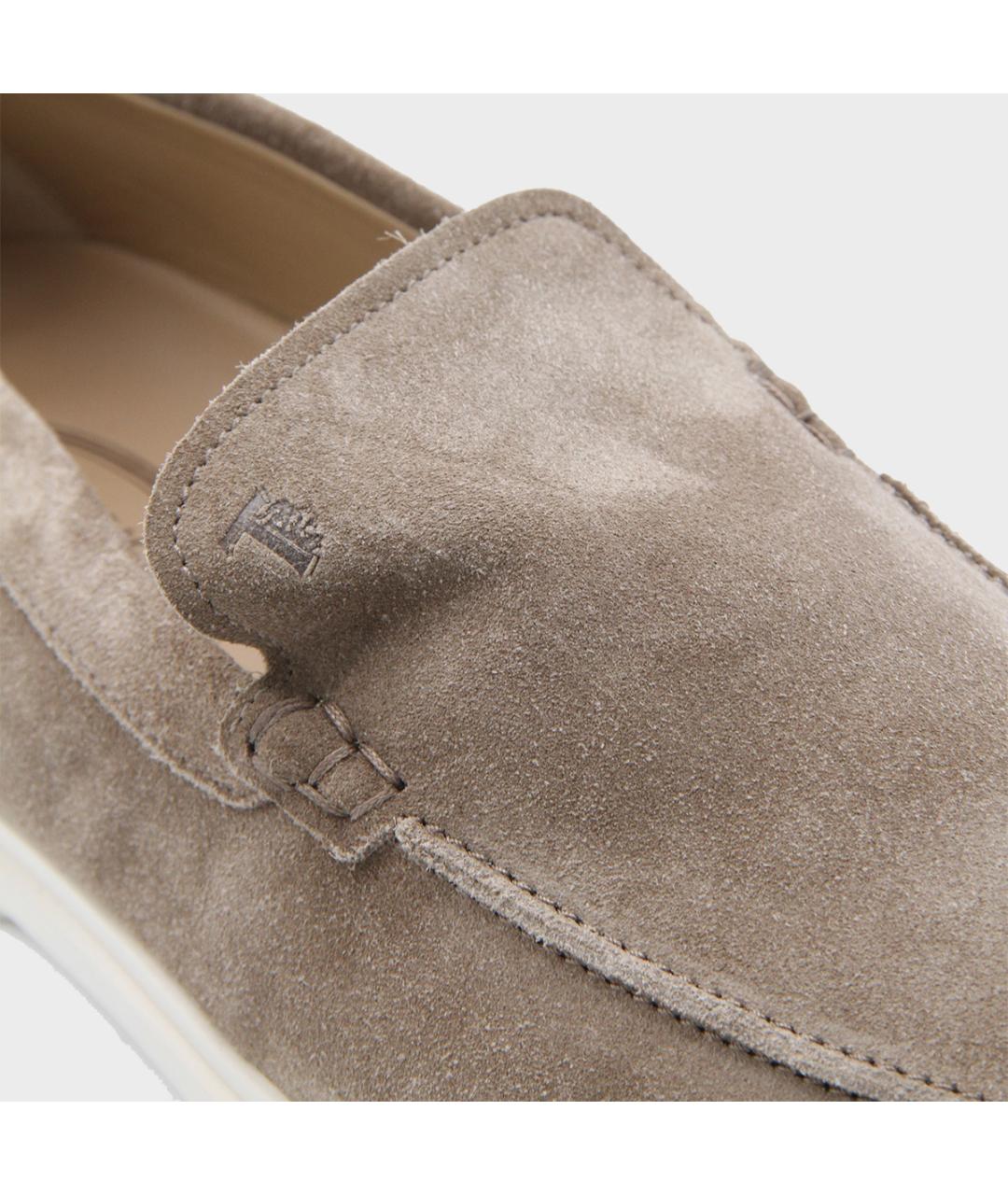 TOD'S Бежевые замшевые мокасины, фото 4