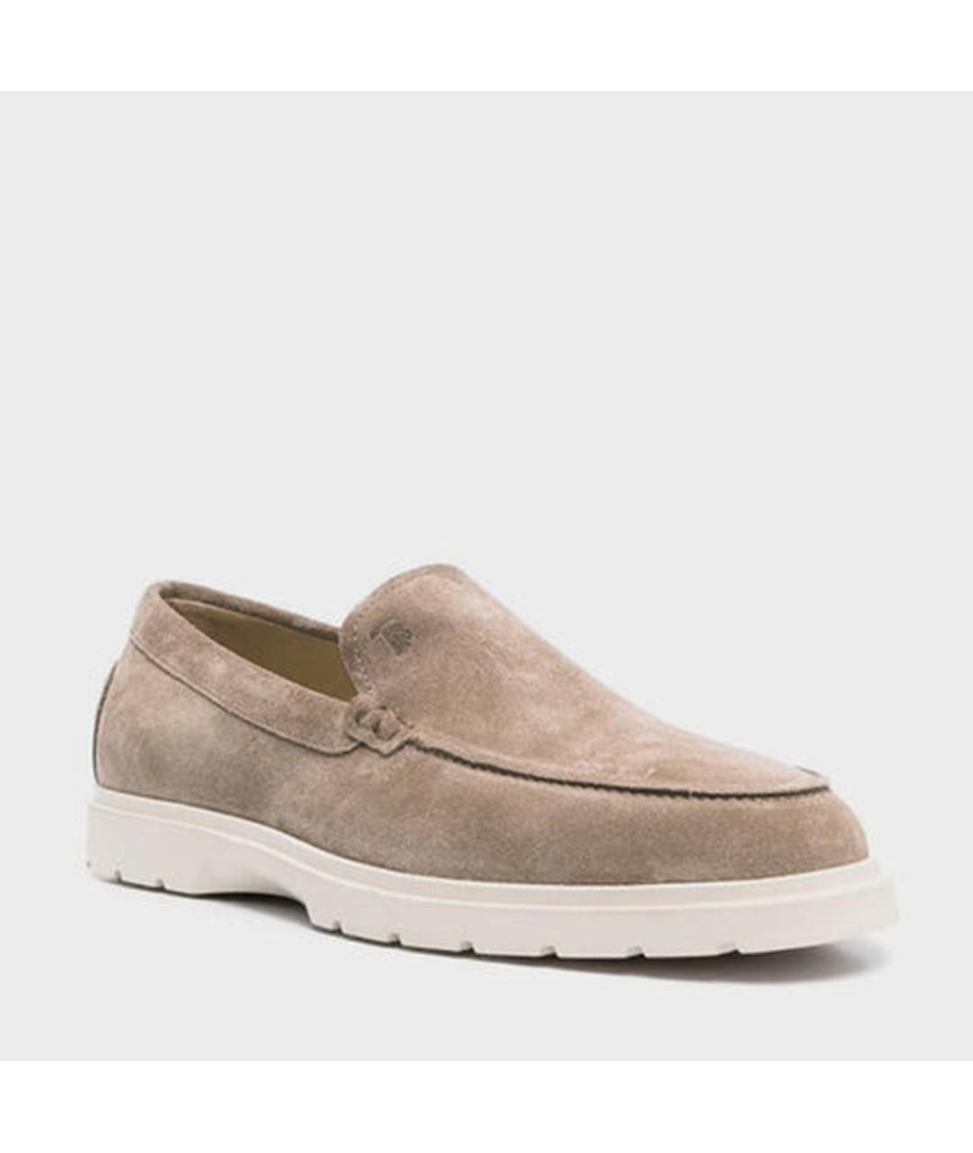 TOD'S Бежевые замшевые мокасины, фото 2
