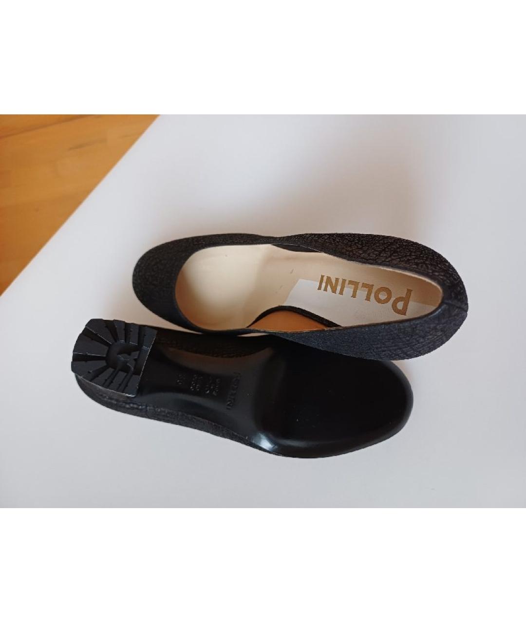 POLLINI Черные кожаные туфли, фото 7