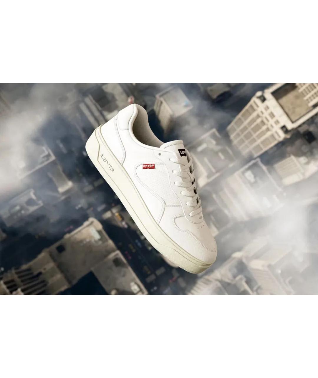 LEVI'S Белые кожаные низкие кроссовки / кеды, фото 5