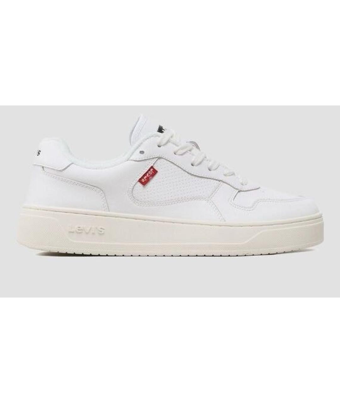 LEVI'S Белые кожаные низкие кроссовки / кеды, фото 9