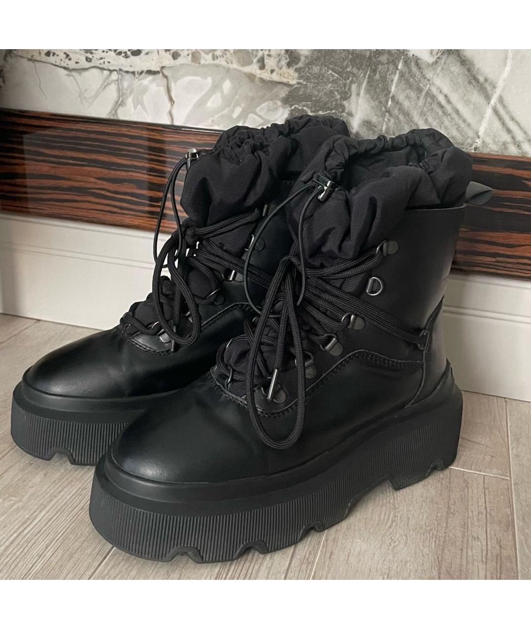 INUIKII Черные кожаные ботинки, фото 2