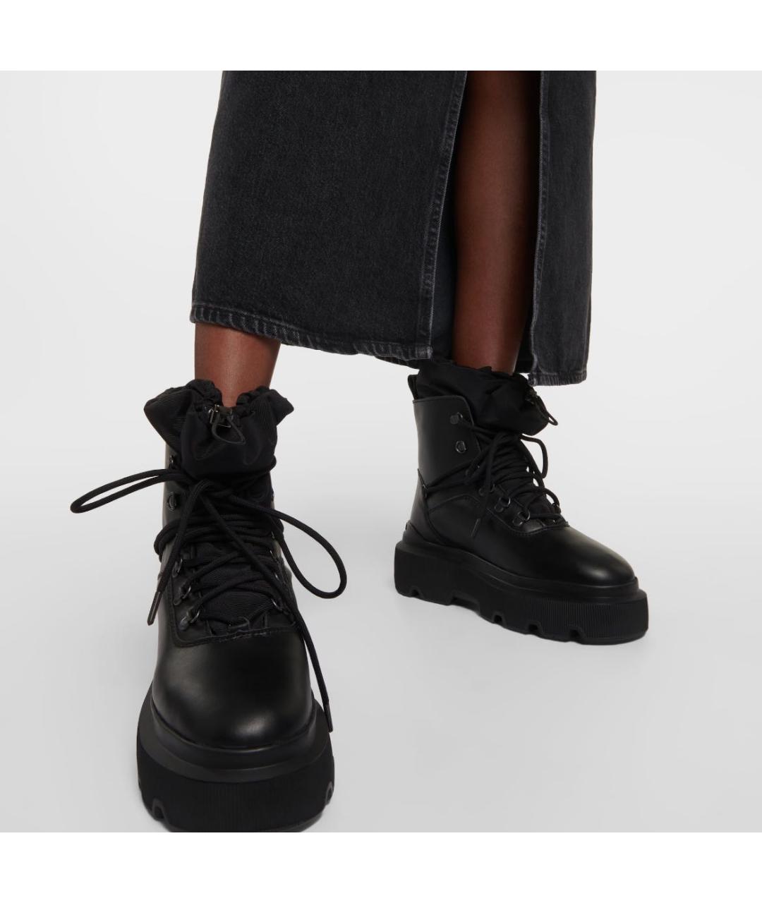 INUIKII Черные кожаные ботинки, фото 4