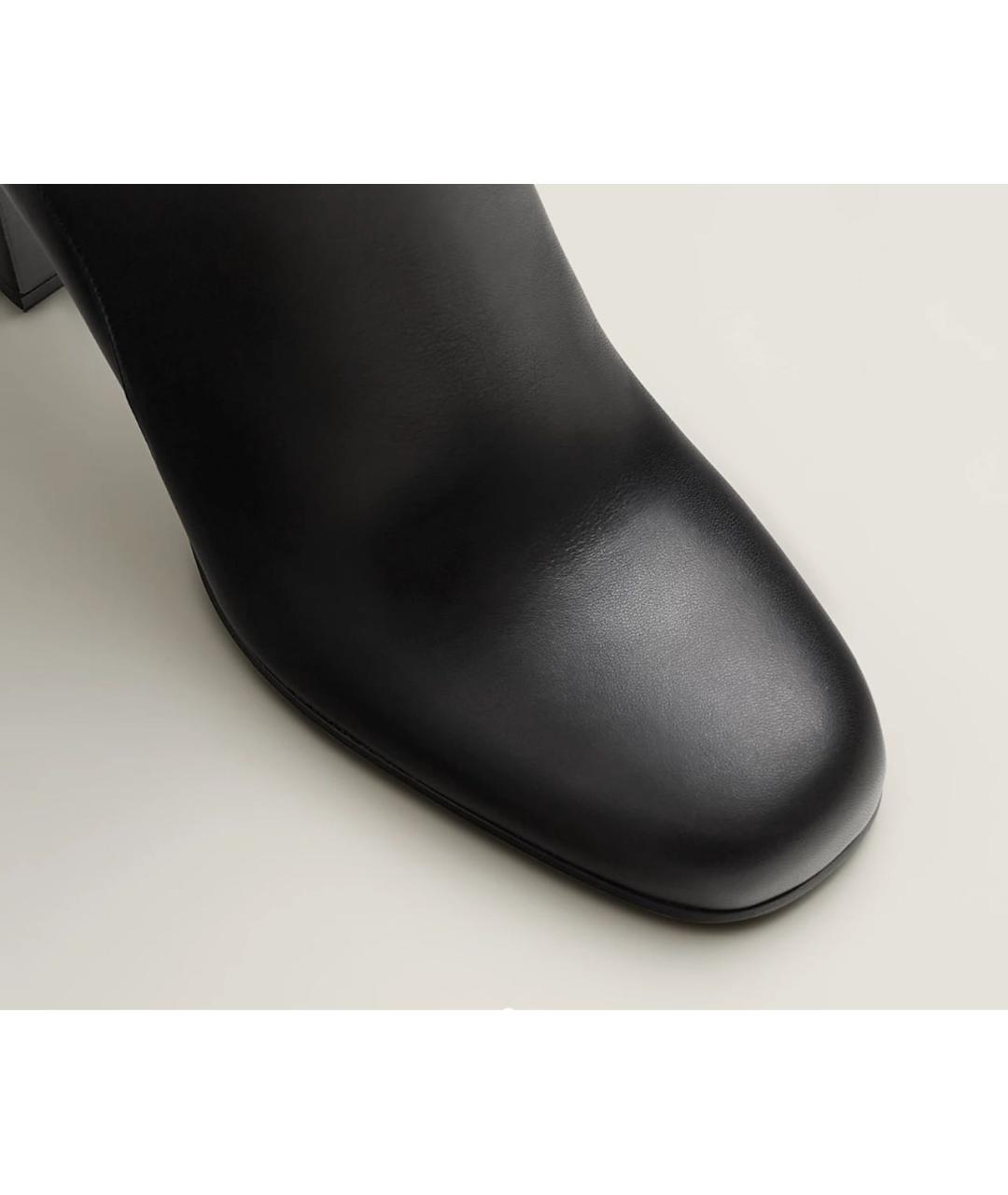 HERMES Черные кожаные сапоги, фото 3