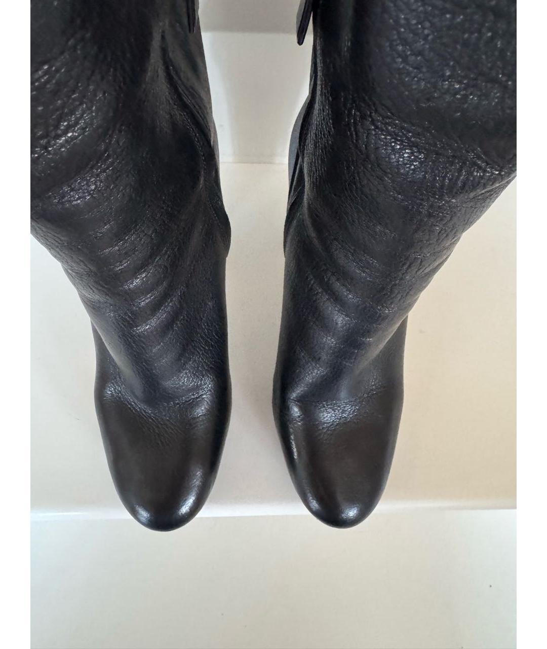 PRADA Черные кожаные сапоги, фото 3