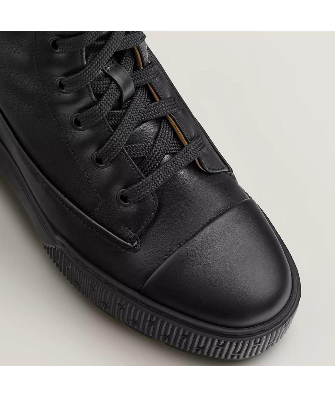 HERMES Черные кожаные ботинки, фото 5