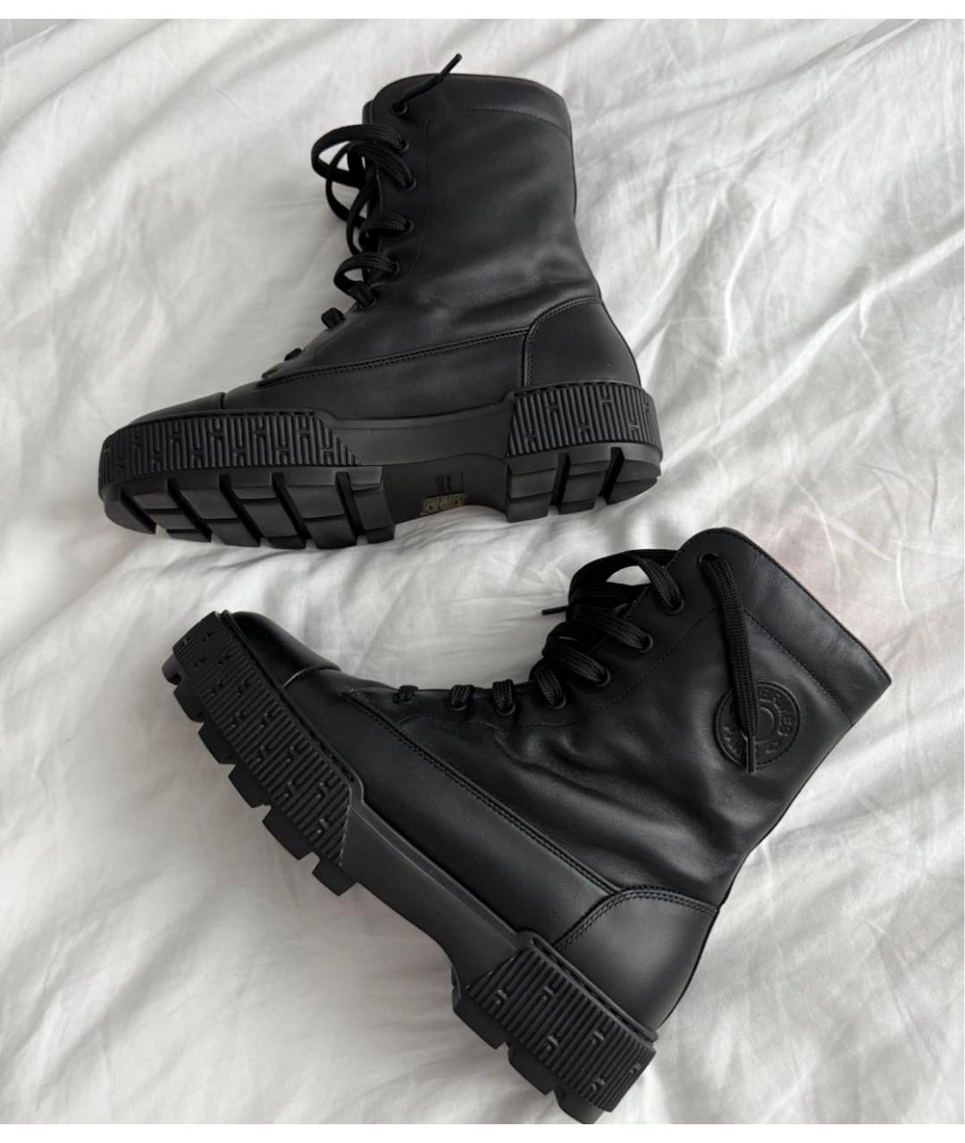 HERMES Черные кожаные ботинки, фото 2