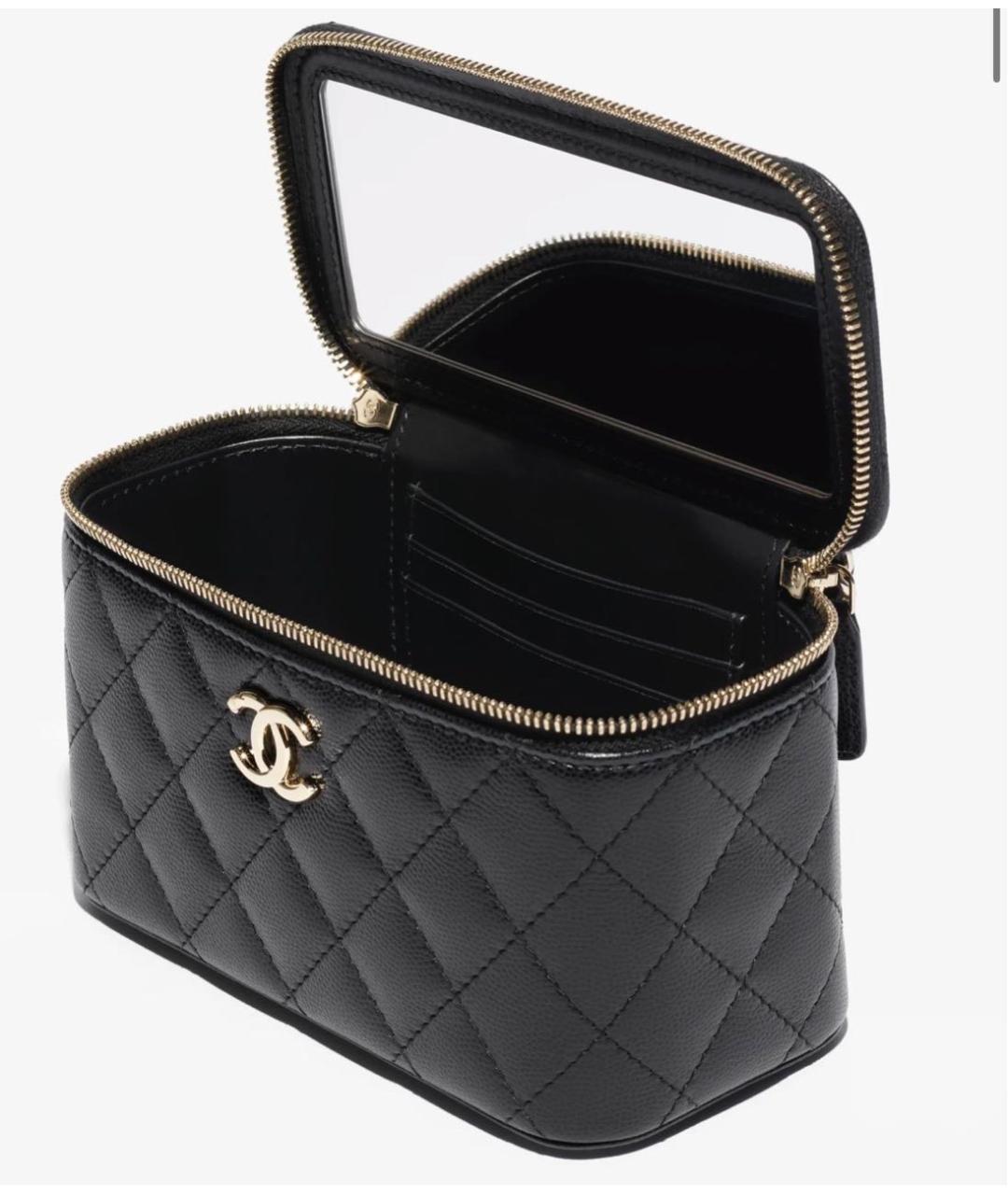 CHANEL Черная кожаная сумка через плечо, фото 4