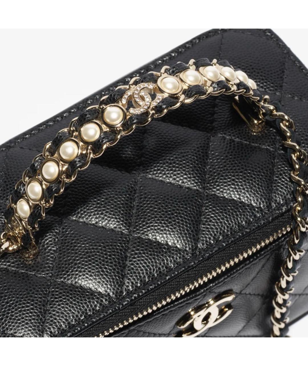 CHANEL Черная кожаная сумка через плечо, фото 5