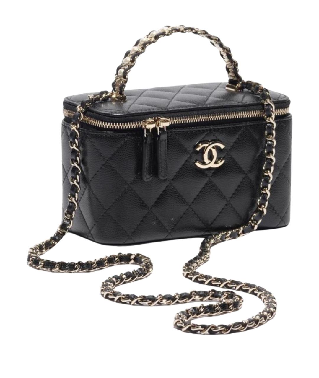 CHANEL Черная кожаная сумка через плечо, фото 1
