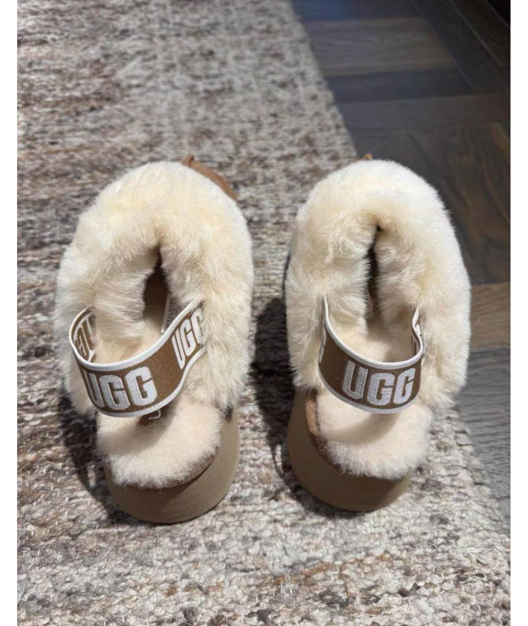 UGG AUSTRALIA Горчичные замшевые сабо, фото 4