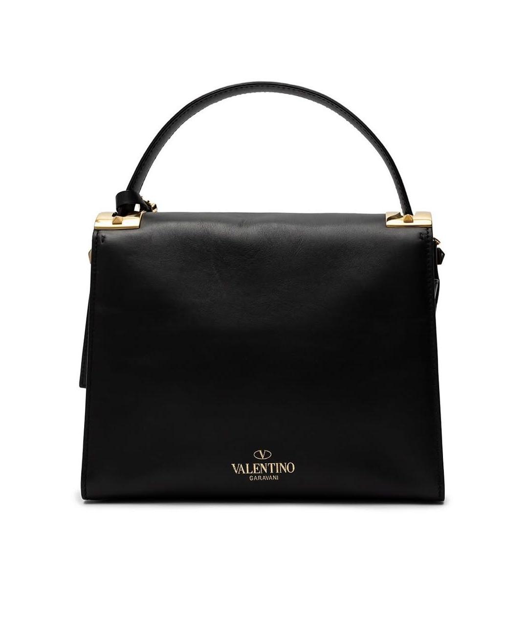 VALENTINO Черная кожаная сумка через плечо, фото 4