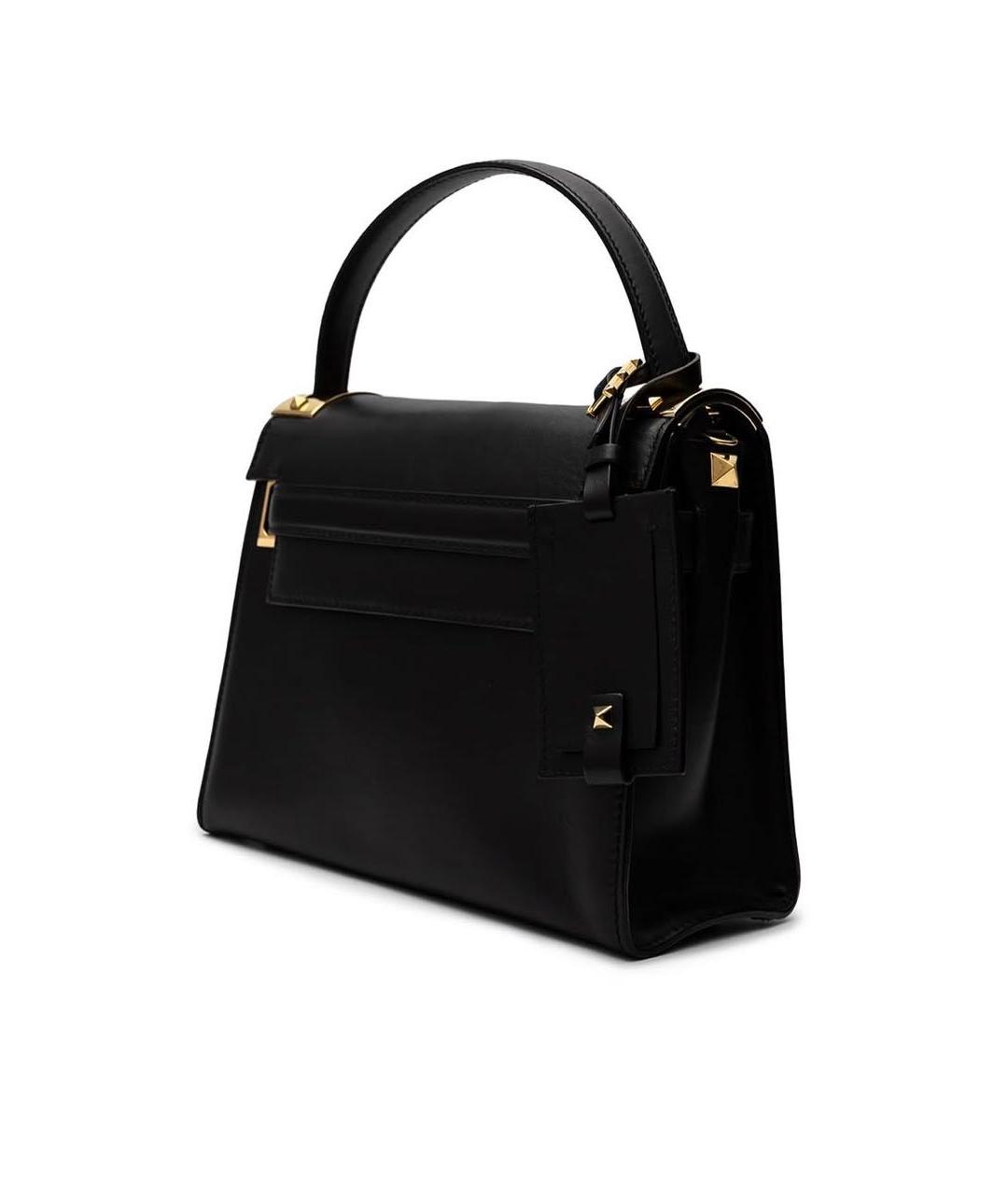 VALENTINO Черная кожаная сумка через плечо, фото 3