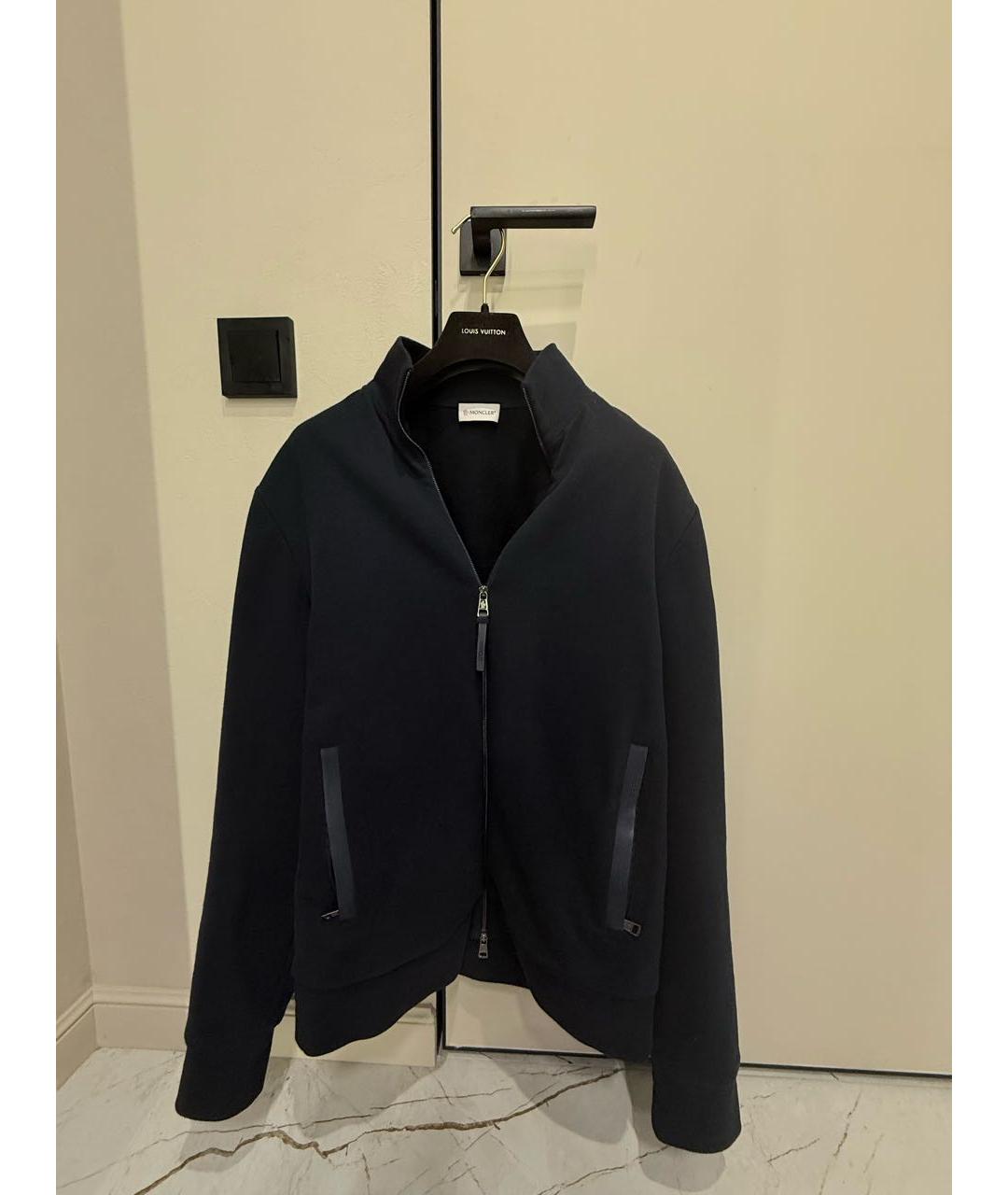 MONCLER Темно-синяя хлопковая куртка, фото 8