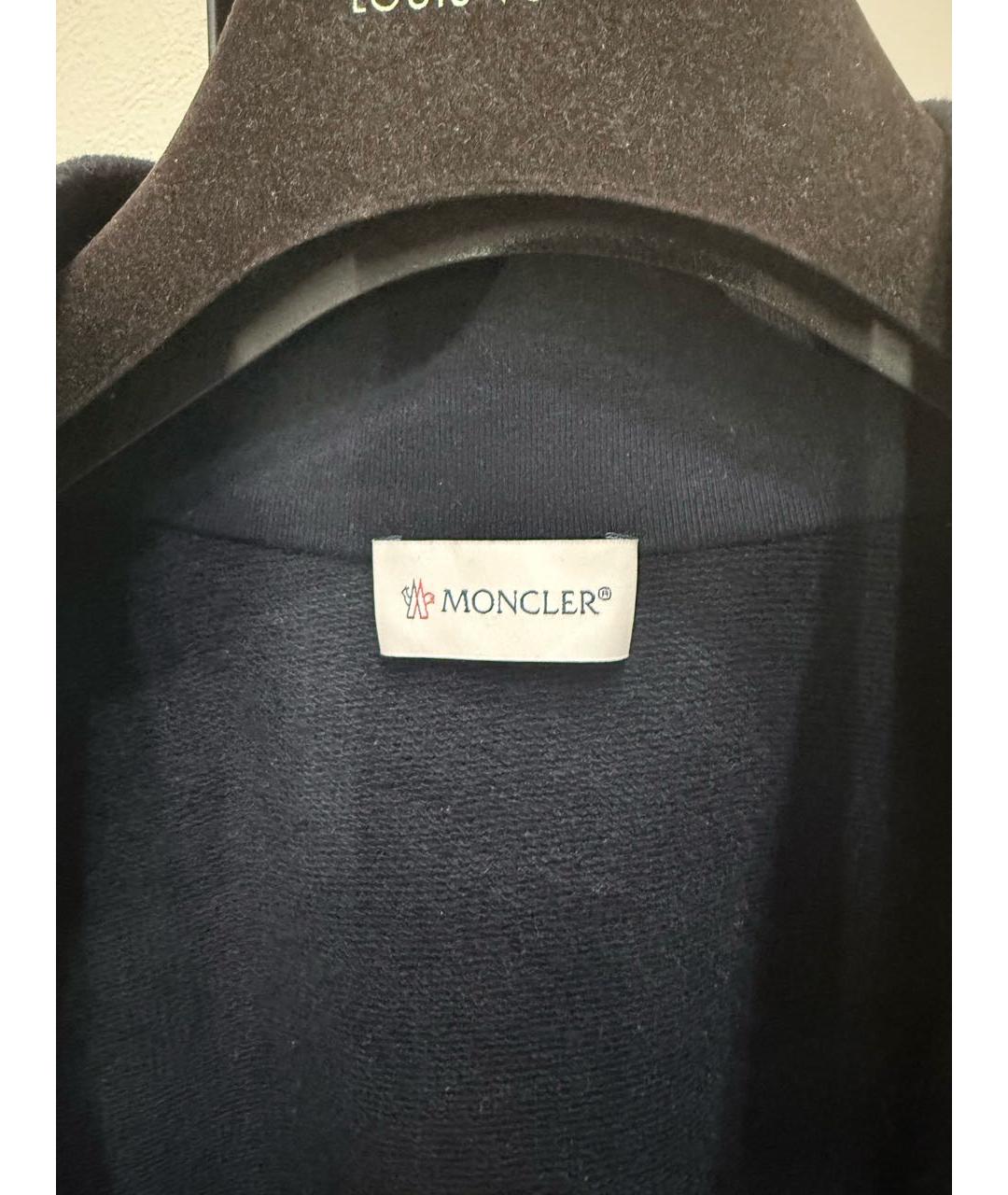 MONCLER Темно-синяя хлопковая куртка, фото 3