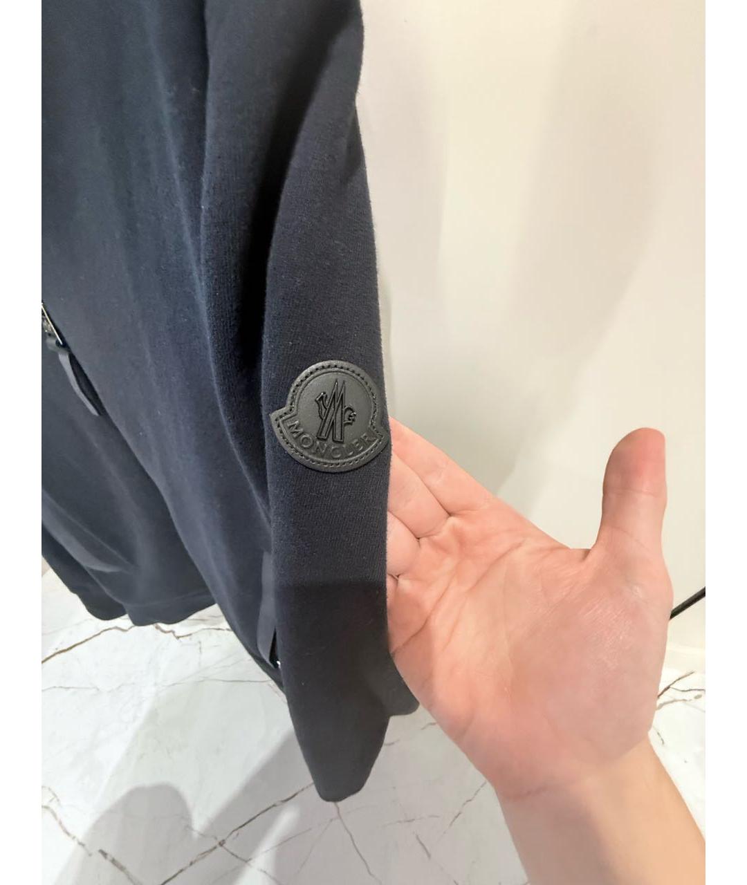 MONCLER Темно-синяя хлопковая куртка, фото 2