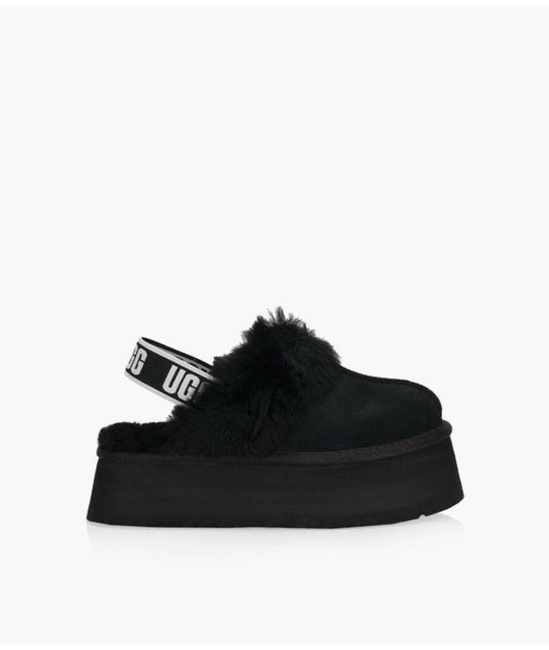 UGG AUSTRALIA Черные замшевые сабо, фото 3