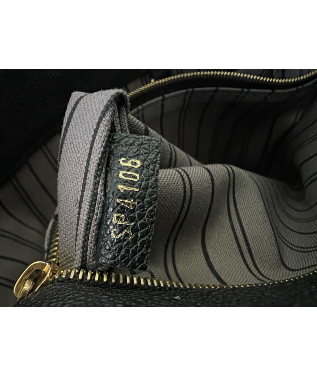 LOUIS VUITTON Черная кожаная сумка через плечо, фото 7