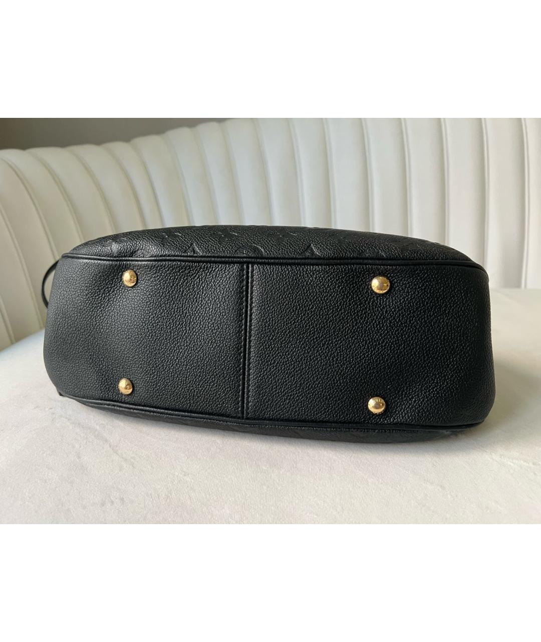 LOUIS VUITTON Черная кожаная сумка через плечо, фото 5