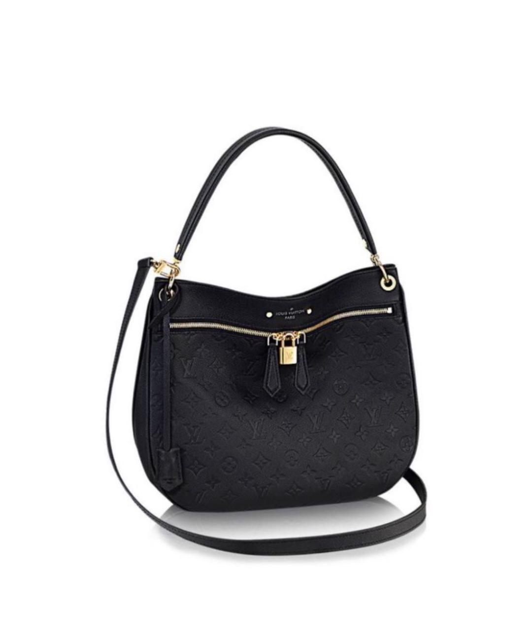 LOUIS VUITTON Черная кожаная сумка через плечо, фото 1