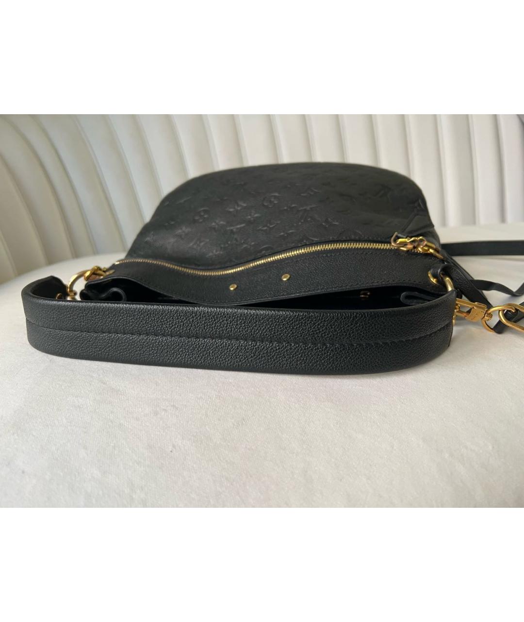 LOUIS VUITTON Черная кожаная сумка через плечо, фото 6