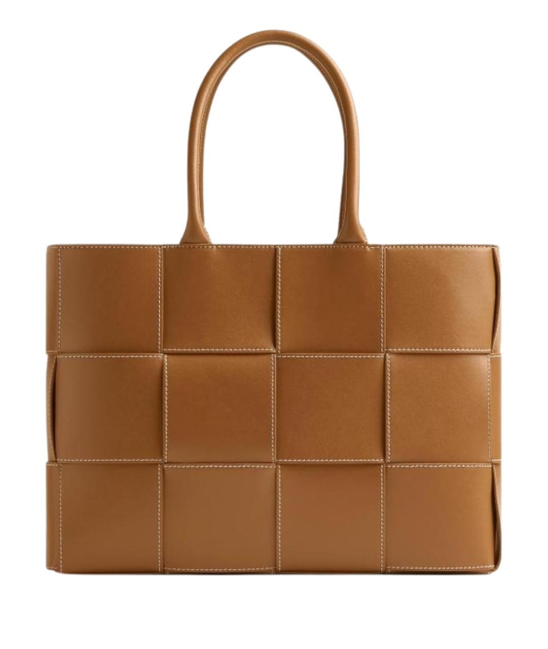 BOTTEGA VENETA Коричневая кожаная сумка на плечо, фото 1