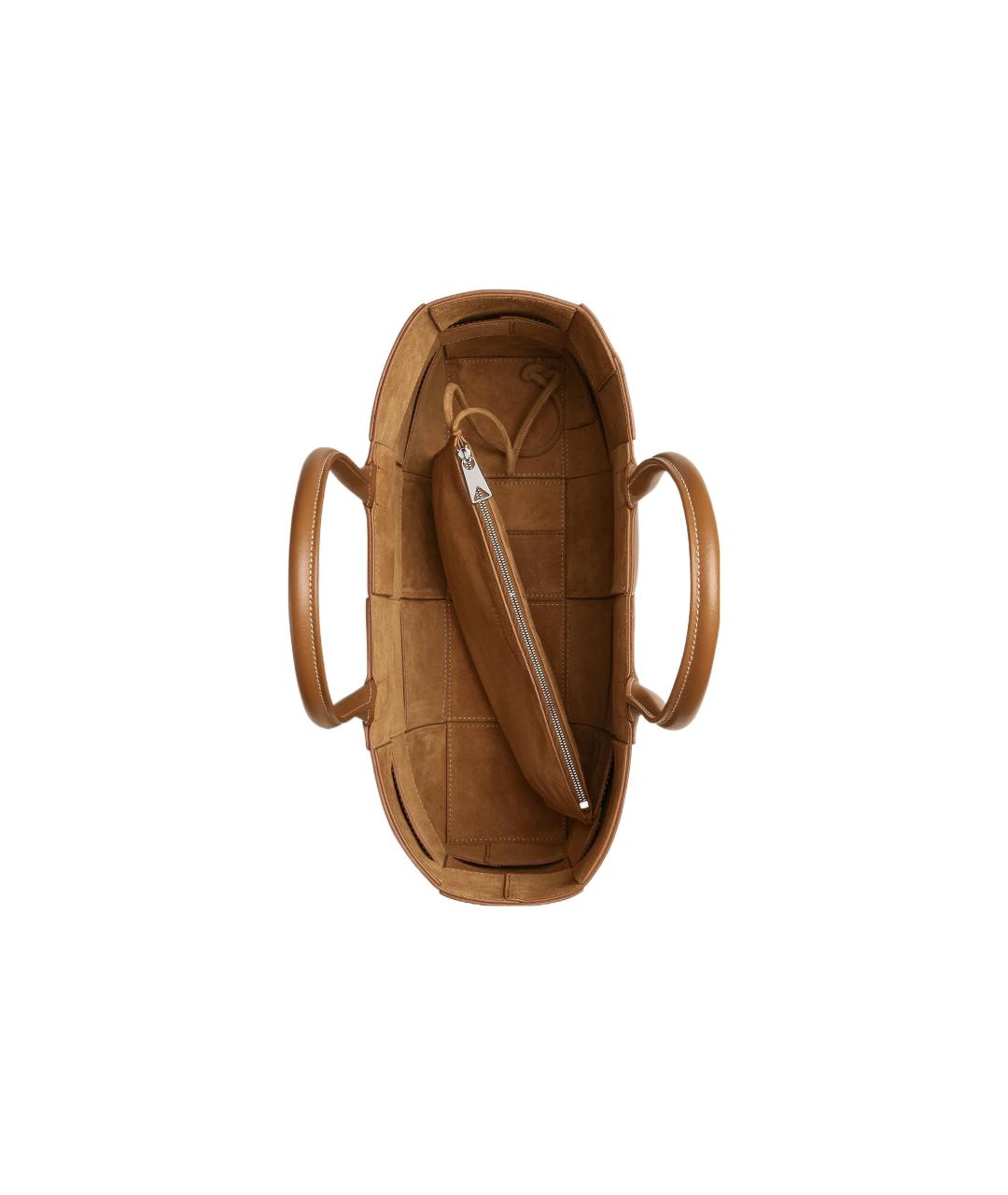 BOTTEGA VENETA Коричневая кожаная сумка на плечо, фото 3