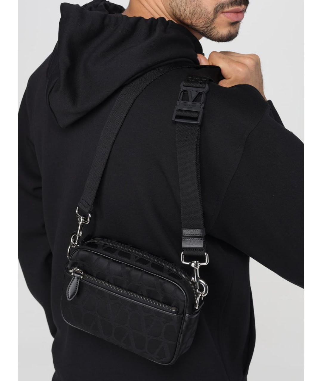 VALENTINO Черная сумка на плечо, фото 2