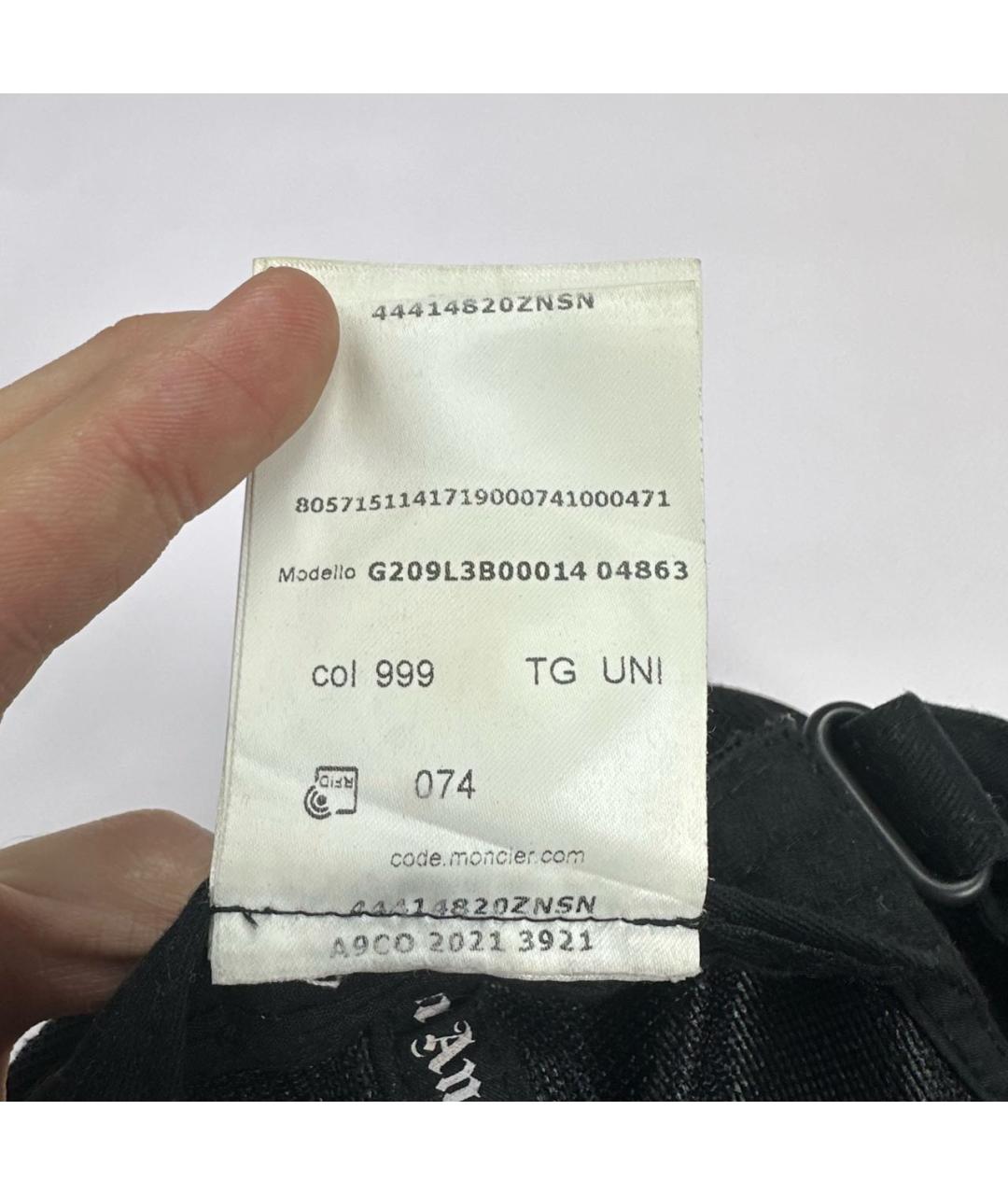 MONCLER Черная хлопковая кепка/бейсболка, фото 8