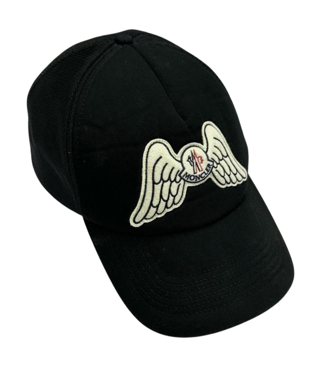 MONCLER Черная хлопковая кепка/бейсболка, фото 1