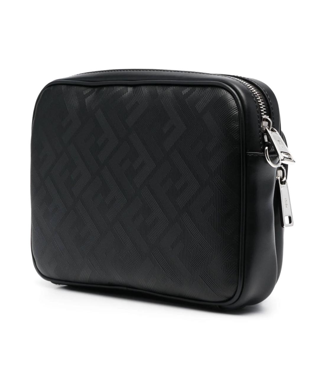 FENDI Черная кожаная сумка на плечо, фото 4