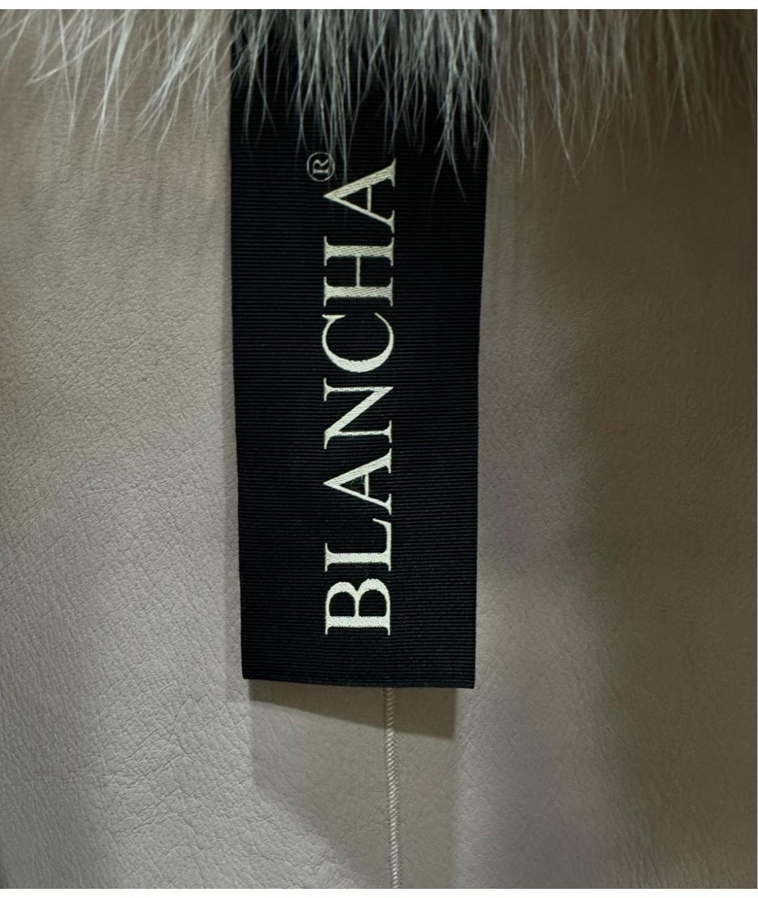 BLANCHA Розовая меховая дубленка, фото 3