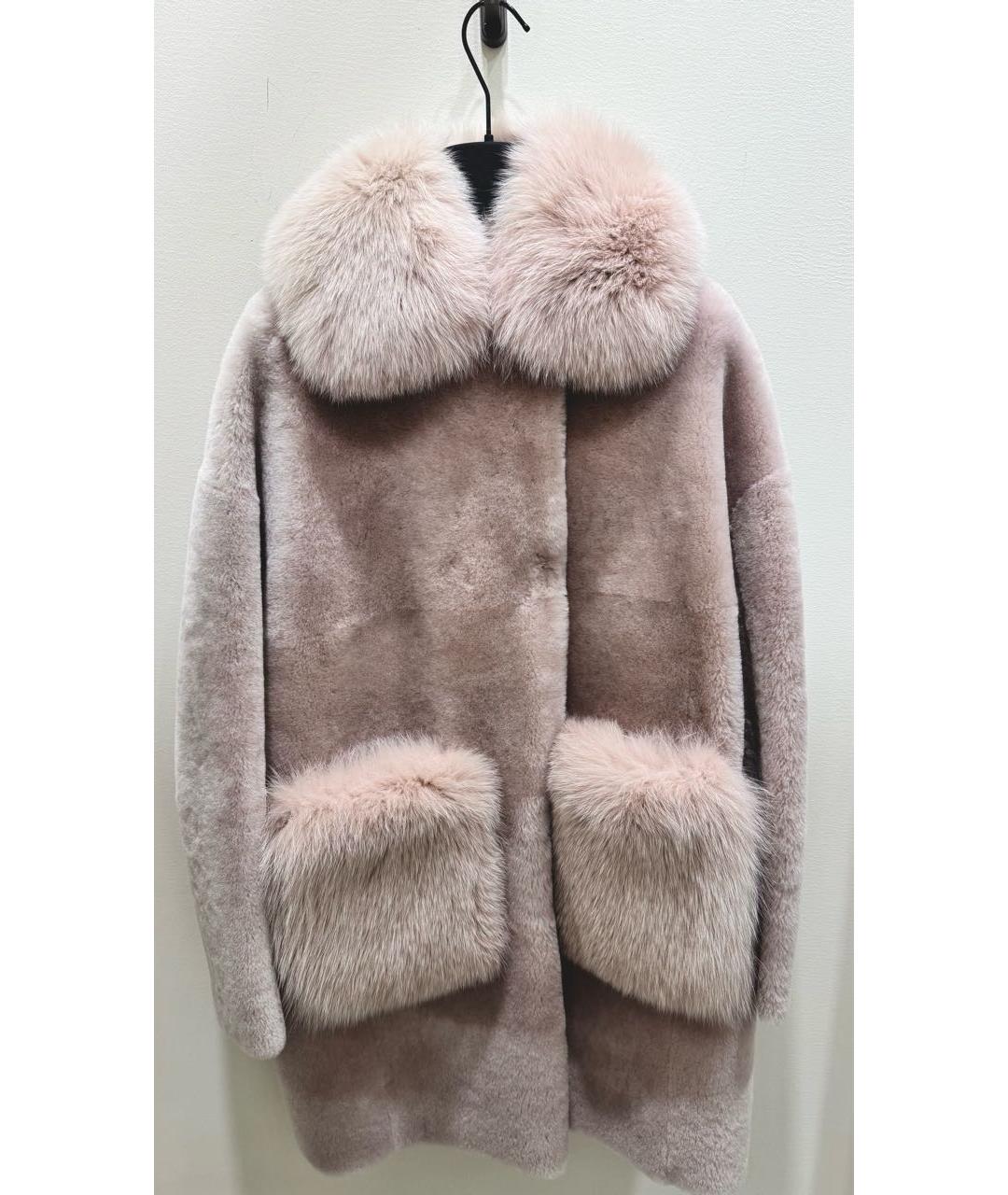 BLANCHA Розовая меховая дубленка, фото 9