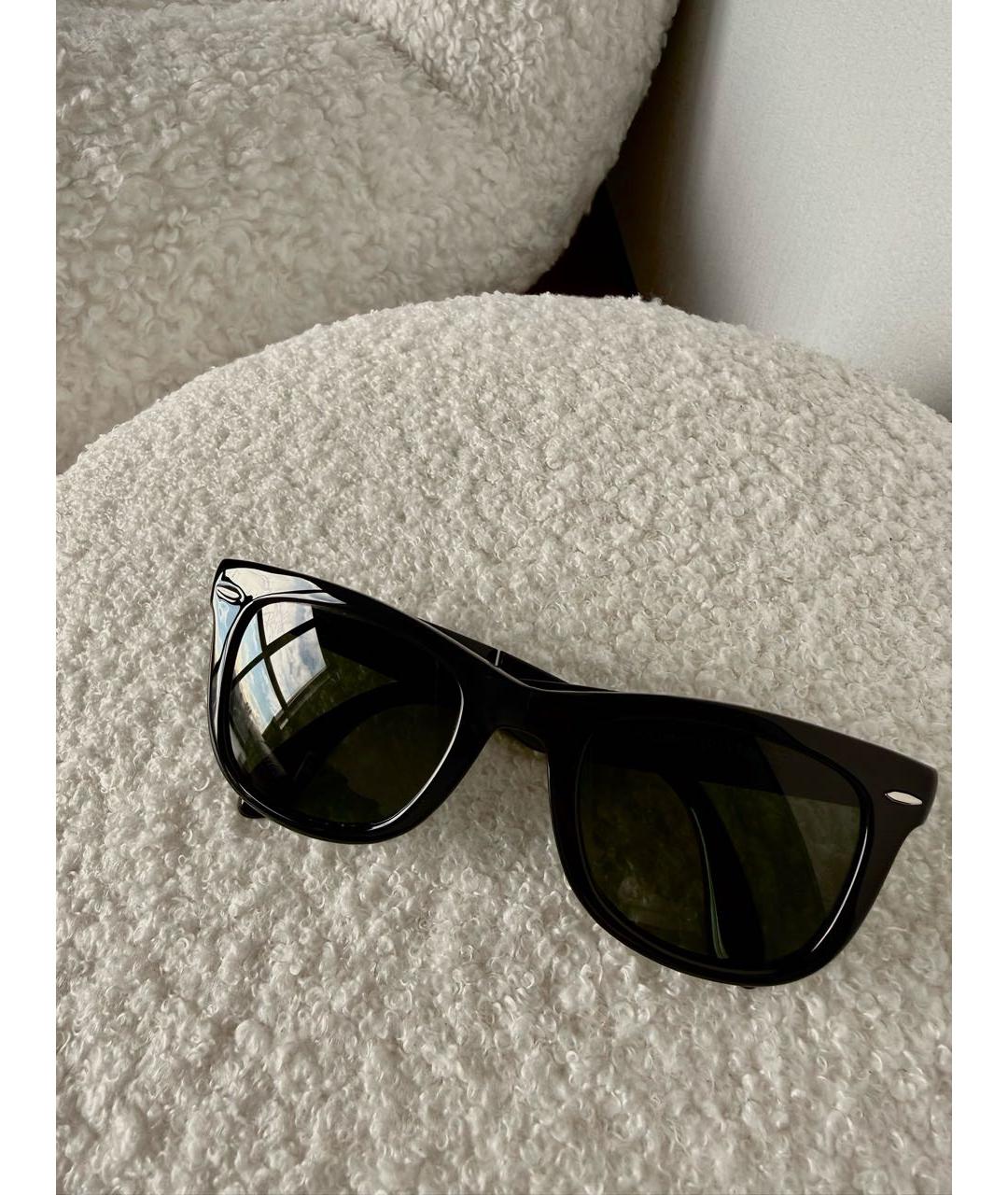 RAY BAN Черные пластиковые солнцезащитные очки, фото 8