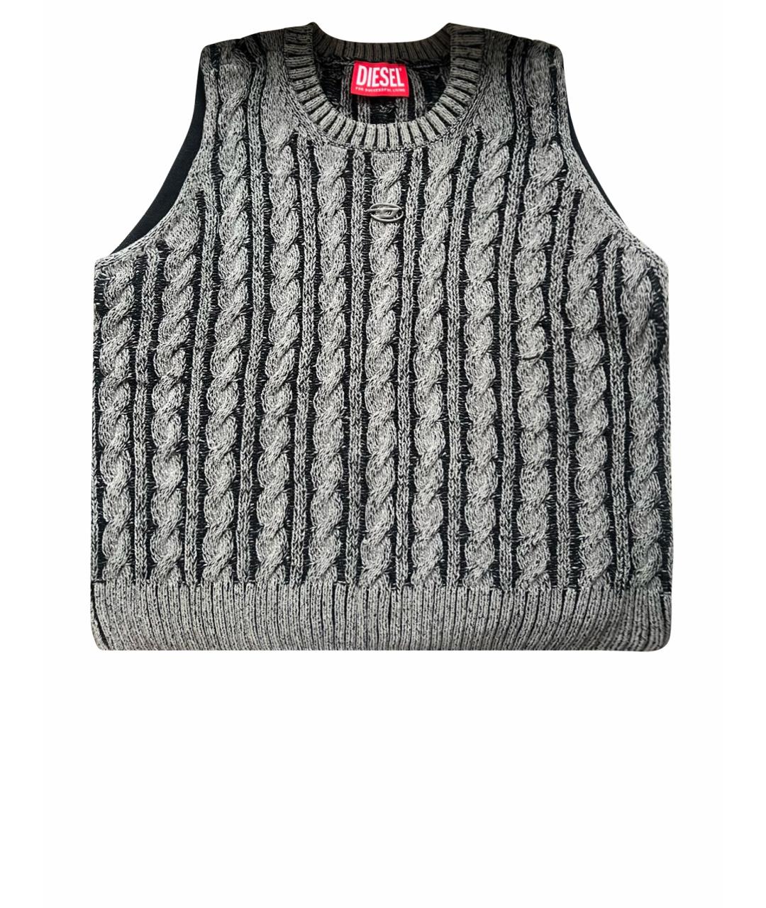 DIESEL Серые хлопковые брюки и шорты, фото 1