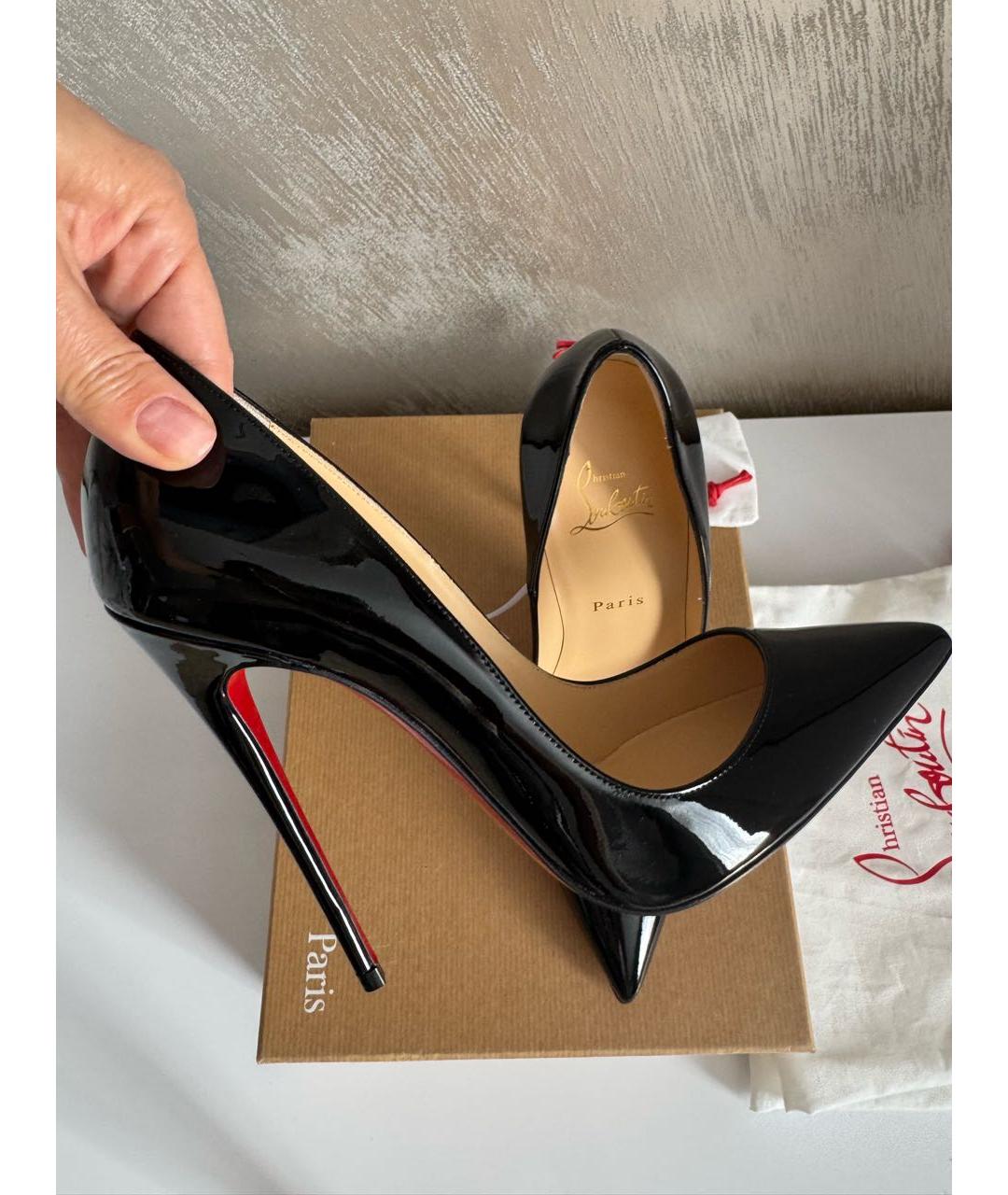 CHRISTIAN LOUBOUTIN Черные туфли из лакированной кожи, фото 5