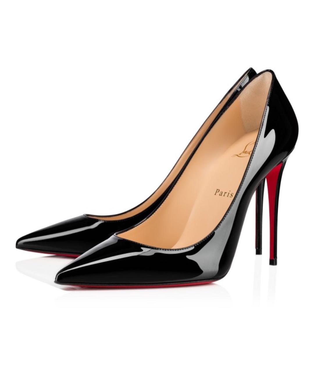 CHRISTIAN LOUBOUTIN Черные туфли из лакированной кожи, фото 2