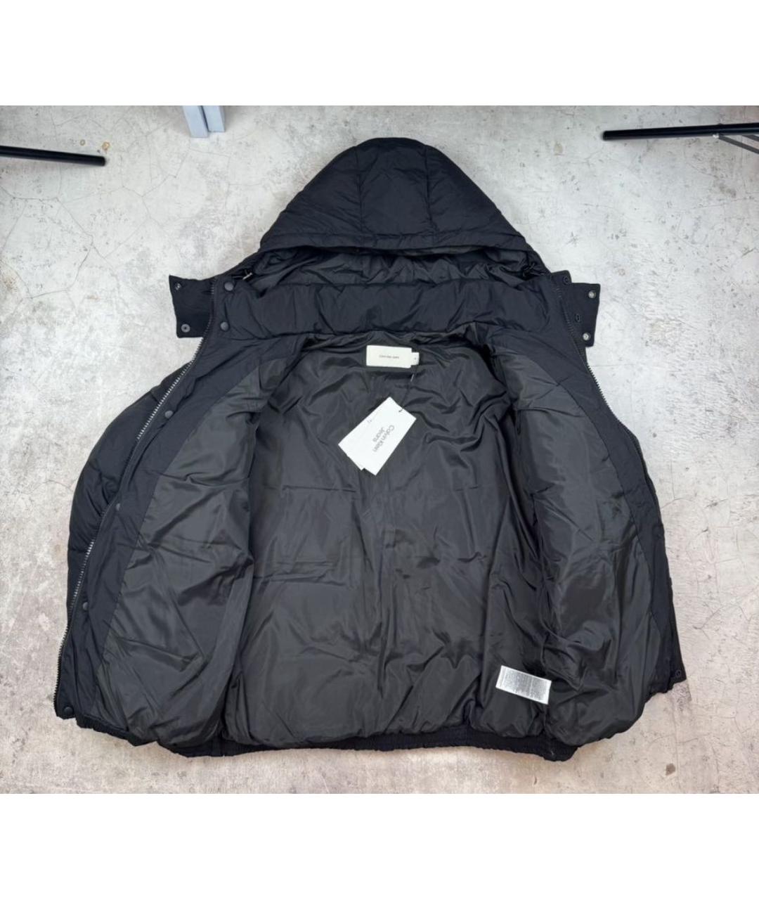 CALVIN KLEIN Черный полиэстеровый пуховик, фото 6